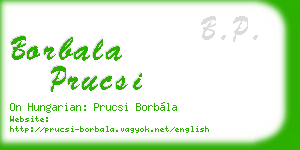 borbala prucsi business card